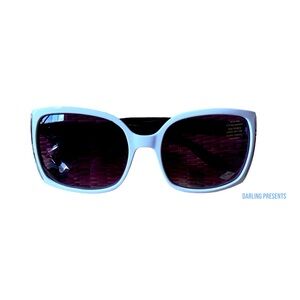 Square White Frame Sunglasses With Black Lens Unisex